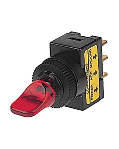 Hella Off-On Toggle Switch - Red Illuminated, 12V (4421)