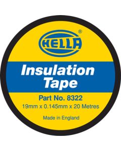 Hella PVC Electrical Insulation Tape - Black, 20m (8322)