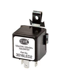 Hella Solid State Electronic Flasher Unit - 3 Pin, 12V DC (3016LED2)