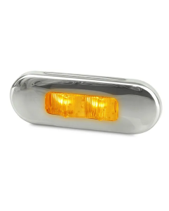 Hella 2086SBULK  DuraLED Flush Mount Supplementary Side Direction Indicator - Stainless Rim