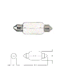 Hella K1218 12V 18W Festoon Globes (Box of 10)