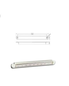 LED Autolamps 235W12 Single Reverse Recessed Strip Lamp - 12V, Clear (Blister)