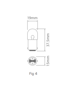 Ionnic 2626/10 Globe Halogen 24V 5W BA15D