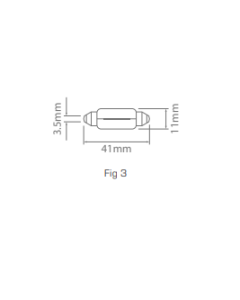Ionnic 6413/10 Globe Halogen Festoon 12V 5W SV8.5 (40mm)