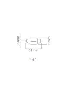 Ionnic 6438/10 Globe Halogen Festoon 12V 10W SV8.5 (31m)
