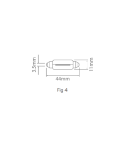 Ionnic 6476/10 Globe Halogen Festoon 12V 21W SV8.5 (44mm)