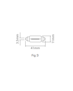 Ionnic 6480/10 Globe Halogen Festoon 24V 18W SV8.5 (41mm)