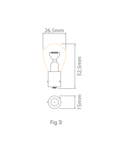 Ionnic 7507/10 Globe Halogen Amber 12V 21W BAU15s