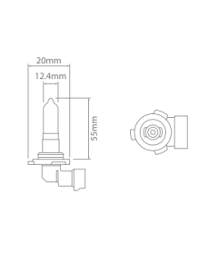 Ionnic 9005CB Globe Halogen HB3 12V 60W P20D C/Blue