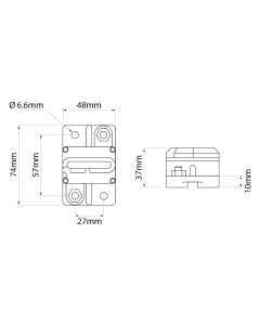 Bussmann 184F Series Circuit Breaker - Surface Mount 70A