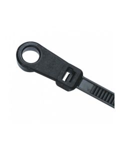 Quikcrimp L155mm Nylon Cable ties - Black Screw Mount