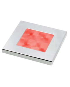 Hella Red LED Square Courtesy Lamp (24V DC, Chrome Plated Rim)
