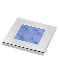Hella 2XT980582271 Blue LED Square Courtesy Lamp - 12V (Chrome Plated Rim)