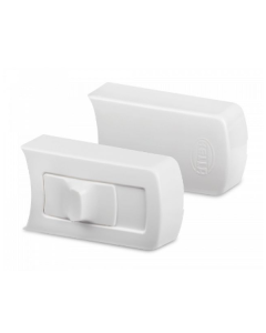  Hella Surface Mount Strip Lamp Screw Caps with Switch - 1 Switch Cap + 1 Standard Cap - White 