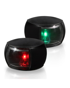 Hella 2LT980520901 2NM NaviLED Port and Starboard Pair (Black Shroud - Clear Lens)