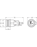 Hella Cigarette Lighter - Illuminated, 24V (4938)