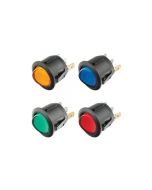Carling RR12R Switch Round Rocker LED 12/24V - Red