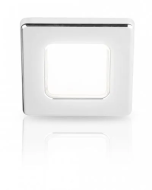 Hella 2JA015014121 EuroLED 75 Square, Chrome-Plated Plastic Rim -24V DC (White Lamp)