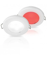 Hella 2JA015247511 EuroLED 75 Dual Colour  White Plastic Rim, Spring Mount -12V DC (White/Red)