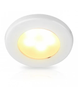 Hella 2JA958109011 EuroLED® 75 Down Lights Screw mount White Plastic Rims - 12V DC (Warm White Light)