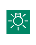 Hella 9XT713630261 Symbol Card - Green with "Main Light" Symbol
