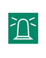 Hella 9XT713630281 Symbol Card - Green with "Rotating Beacon" Symbol