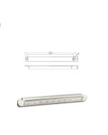 LED Autolamps 235W12 Single Reverse Recessed Strip Lamp - 12V, Clear (Blister)