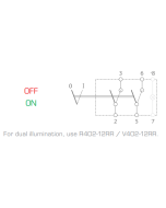 Ionnic R404-12R-XX Carling Contura R Series Rocker Switch - Off-On DPST, Red LED, 12V, Printed Symbol (Specify)