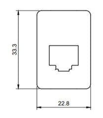 Lightforce CBRJ45FP Dimensions